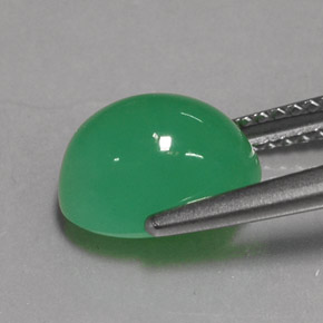 Chrysoprase Gemstone in 9.9 x 7.6 mm Size for Sale, Chrysoprase Stone in Green Color