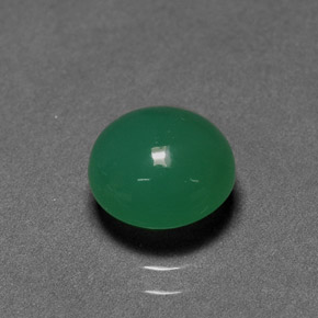 2.09 ct Green Chrysoprase Stone, Natural Chrysoprase in Round Cabochon Shape for Sale