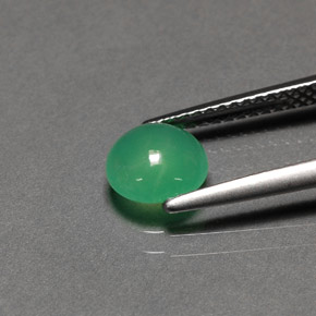 Chrysoprase Gemstone in 6.5 mm (calibrated) Size for Sale, Chrysoprase Stone in Green Color