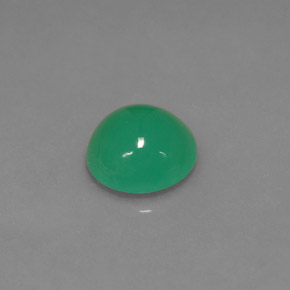 1.13 ct Green Chrysoprase Stone, Natural Chrysoprase in Round Cabochon Shape for Sale