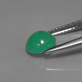 Chrysoprase Gemstone in 7 mm (calibrated) Size for Sale, Chrysoprase Stone in Green Color