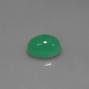 0.92 ct Green Chrysoprase Stone, Natural Chrysoprase in Oval Cabochon Shape for Sale