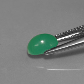 Chrysoprase Gemstone in 7 x 5 mm (calibrated) Size for Sale, Chrysoprase Stone in Green Color