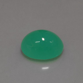 1.48 ct Green Chrysoprase Gemstone, Chrysoprase Gem in Oval Cabochon Shape for Sale.