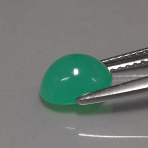 Chrysoprase Gemstone in 8 x 6 mm (calibrated) Size for Sale, Chrysoprase Stone in Green Color