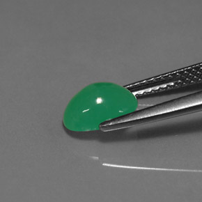Chrysoprase Gemstone in 8 x 6 mm (calibrated) Size for Sale, Chrysoprase Stone in Green Color