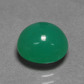 2.77 ct Green Chrysoprase Gemstone, Chrysoprase Gem in Oval Cabochon Shape for Sale.