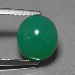 2.77 ct Green Chrysoprase Stone, Natural Chrysoprase in Oval Cabochon Shape for Sale