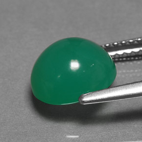 Chrysoprase Gemstone in 9 x 8.2 mm Size for Sale, Chrysoprase Stone in Green Color