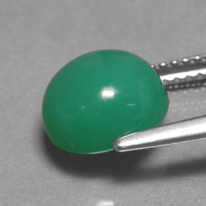 Chrysoprase Gemstone in 9 x 8.1 mm Size for Sale, Chrysoprase Stone in Green Color