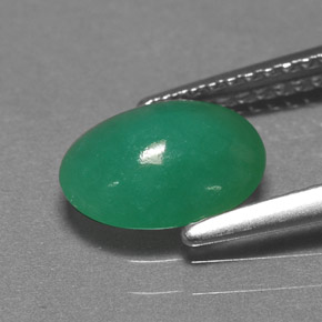 Chrysoprase Gemstone in 9 x 7 mm (calibrated) Size for Sale, Chrysoprase Stone in Green Color