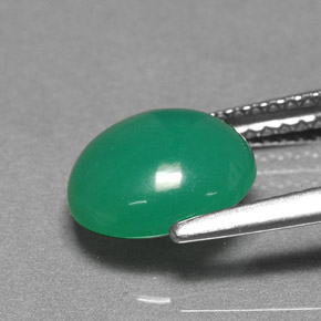 Chrysoprase Gemstone in 9.2 x 8.2 mm Size for Sale, Chrysoprase Stone in Green Color