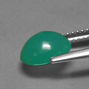 Chrysoprase Gemstone in 9 x 7 mm (calibrated) Size for Sale, Chrysoprase Stone in Green Color