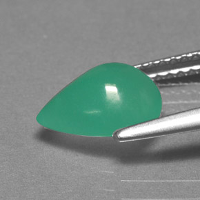 Chrysoprase Gemstone in 9.6 x 7.4 mm Size for Sale, Chrysoprase Stone in Green Color