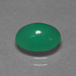 1.72 ct Green Chrysoprase Gemstone, Chrysoprase Gem in Oval Cabochon Shape for Sale.