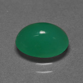 1.73 ct Green Chrysoprase Gemstone, Chrysoprase Gem in Oval Cabochon Shape for Sale.