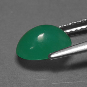 Chrysoprase Gemstone in 9 x 7 mm (calibrated) Size for Sale, Chrysoprase Stone in Green Color
