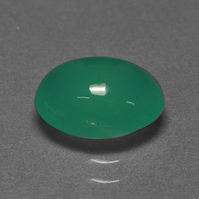 1.67 ct Green Chrysoprase Gemstone, Chrysoprase Gem in Oval Cabochon Shape for Sale.