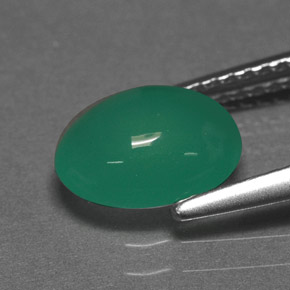 Chrysoprase Gemstone in 9 x 7 mm (calibrated) Size for Sale, Chrysoprase Stone in Green Color
