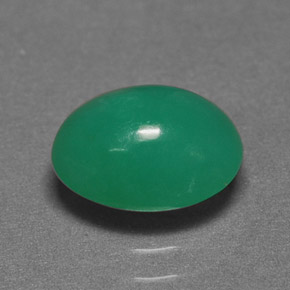 1.98 ct Green Chrysoprase Gemstone, Chrysoprase Gem in Oval Cabochon Shape for Sale.