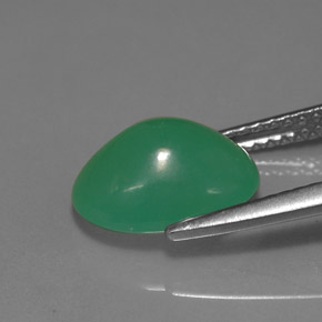 Chrysoprase Gemstone in 11 x 8.1 mm Size for Sale, Chrysoprase Stone in Green Color