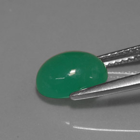 Chrysoprase Gemstone in 9 x 7 mm (calibrated) Size for Sale, Chrysoprase Stone in Green Color