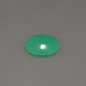 1.21 ct Green Chrysoprase Stone, Natural Chrysoprase in Oval Cabochon Shape for Sale