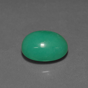 4.05 ct Green Chrysoprase Gemstone, Chrysoprase Gem in Oval Cabochon Shape for Sale.
