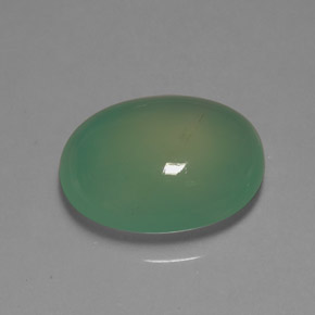 8.10 ct Green Chrysoprase Stone, Natural Chrysoprase in Oval Cabochon Shape for Sale