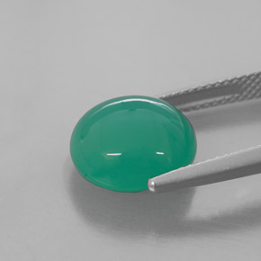 Chrysoprase Gemstone in 11.6 x 10.5 mm Size for Sale, Chrysoprase Stone in Green Color