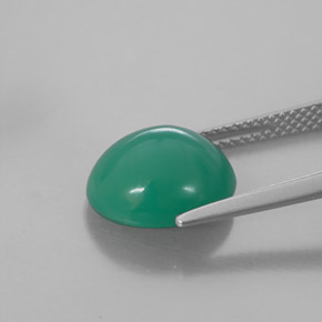 Chrysoprase Gemstone in 11.4 x 9.8 mm Size for Sale, Chrysoprase Stone in Green Color