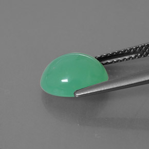 Chrysoprase Gemstone in 9.5 x 8.3 mm Size for Sale, Chrysoprase Stone in Green Color