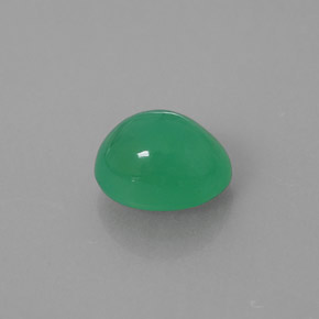 2.44 ct Green Chrysoprase Gemstone, Chrysoprase Gem in Oval Cabochon Shape for Sale.