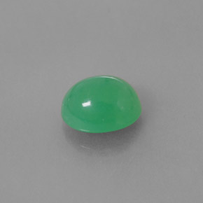 2.92 ct Green Chrysoprase Stone, Natural Chrysoprase in Oval Cabochon Shape for Sale