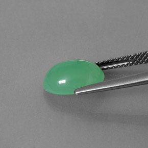 Chrysoprase Gemstone in 10 x 8 mm (calibrated) Size for Sale, Chrysoprase Stone in Green Color
