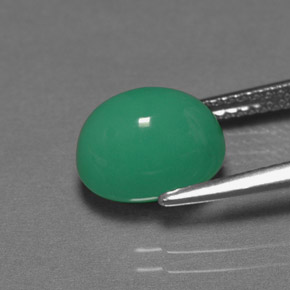 Chrysoprase Gemstone in 10 x 8 mm (calibrated) Size for Sale, Chrysoprase Stone in Green Color