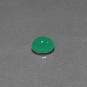 1.51 ct Green Chrysoprase Gemstone, Chrysoprase Gem in Oval Cabochon Shape for Sale.