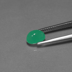 Chrysoprase Gemstone in 8 x 6 mm (calibrated) Size for Sale, Chrysoprase Stone in Green Color