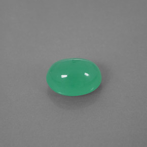 2.13 ct Green Chrysoprase Gemstone, Chrysoprase Gem in Oval Cabochon Shape for Sale.