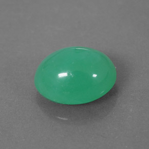 2.03 ct Green Chrysoprase Gemstone, Chrysoprase Gem in Oval Cabochon Shape for Sale.