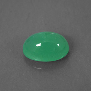 1.43 ct Green Chrysoprase Gemstone, Chrysoprase Gem in Oval Cabochon Shape for Sale.
