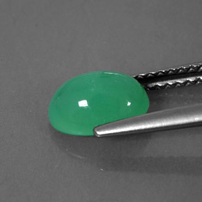 Chrysoprase Gemstone in 8 x 6 mm (calibrated) Size for Sale, Chrysoprase Stone in Green Color