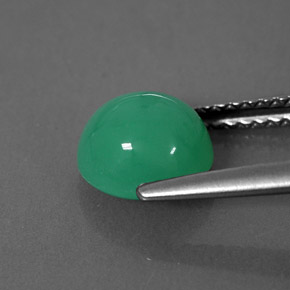 Chrysoprase Gemstone in 7.6 x 7.1 mm Size for Sale, Chrysoprase Stone in Green Color