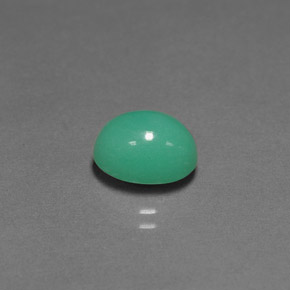 3.04 ct Green Chrysoprase Gemstone, Chrysoprase Gem in Oval Cabochon Shape for Sale.