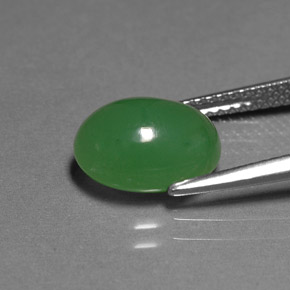 Chrysoprase Gemstone in 10.8 x 8.5 mm Size for Sale, Chrysoprase Stone in Green Color
