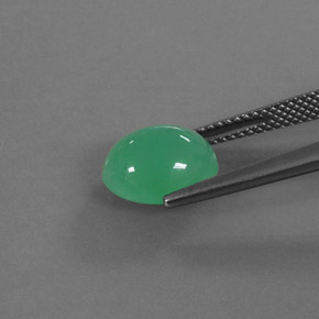 Chrysoprase Gemstone in 11 x 9 mm (calibrated) Size for Sale, Chrysoprase Stone in Green Color