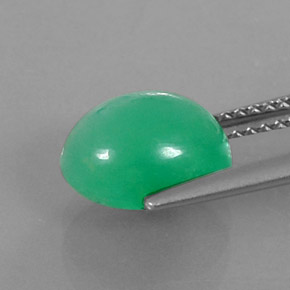 Chrysoprase Gemstone in 10 x 8 mm (calibrated) Size for Sale, Chrysoprase Stone in Green Color