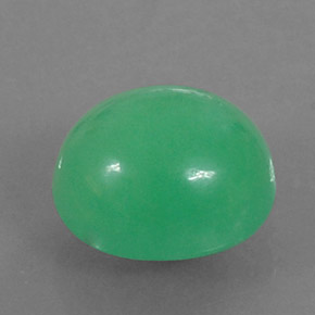 3.95 ct Green Chrysoprase Gemstone, Chrysoprase Gem in Oval Cabochon Shape for Sale.