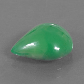 2.68 ct Green Chrysoprase Gemstone, Chrysoprase Gem in Pear Cabochon Shape for Sale.