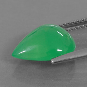 Chrysoprase Gemstone in 11.2 x 9.2 mm Size for Sale, Chrysoprase Stone in Green Color